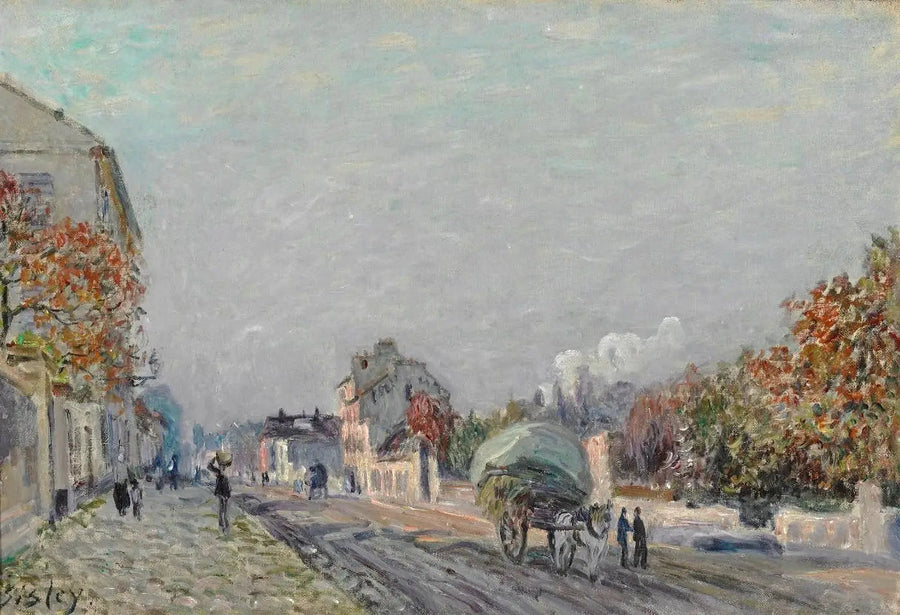 Una calle en Marly - Alfred Sisley