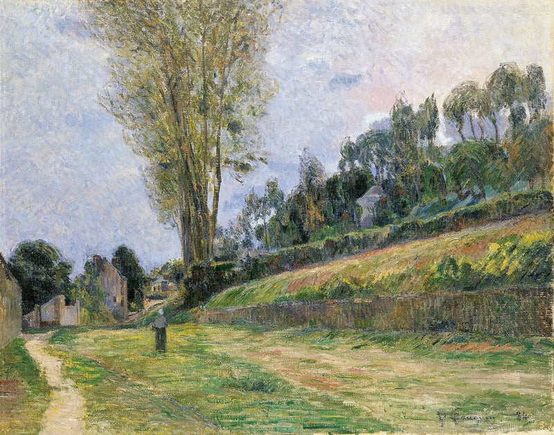 Una Calle en Ruan, o Personaje en el camino - Paul Gauguin