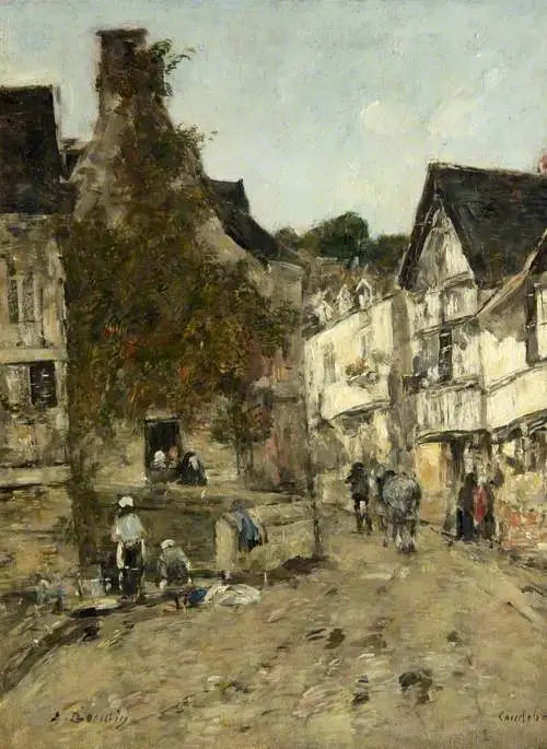 Una calle de Caudebec-en-Caux - Eugène Boudin