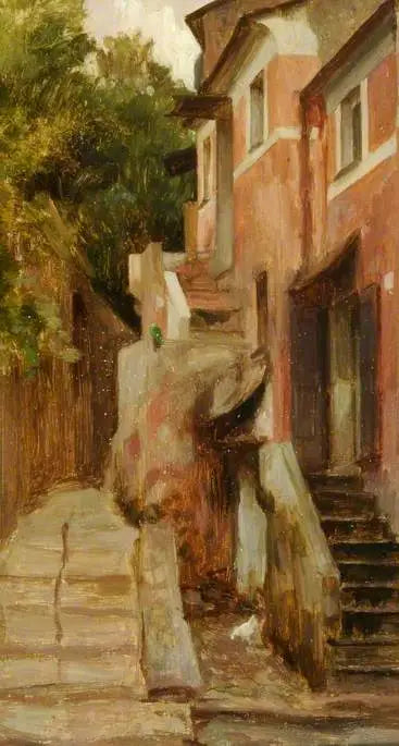 Una calle de Lerici, Italia - Frederic Leighton