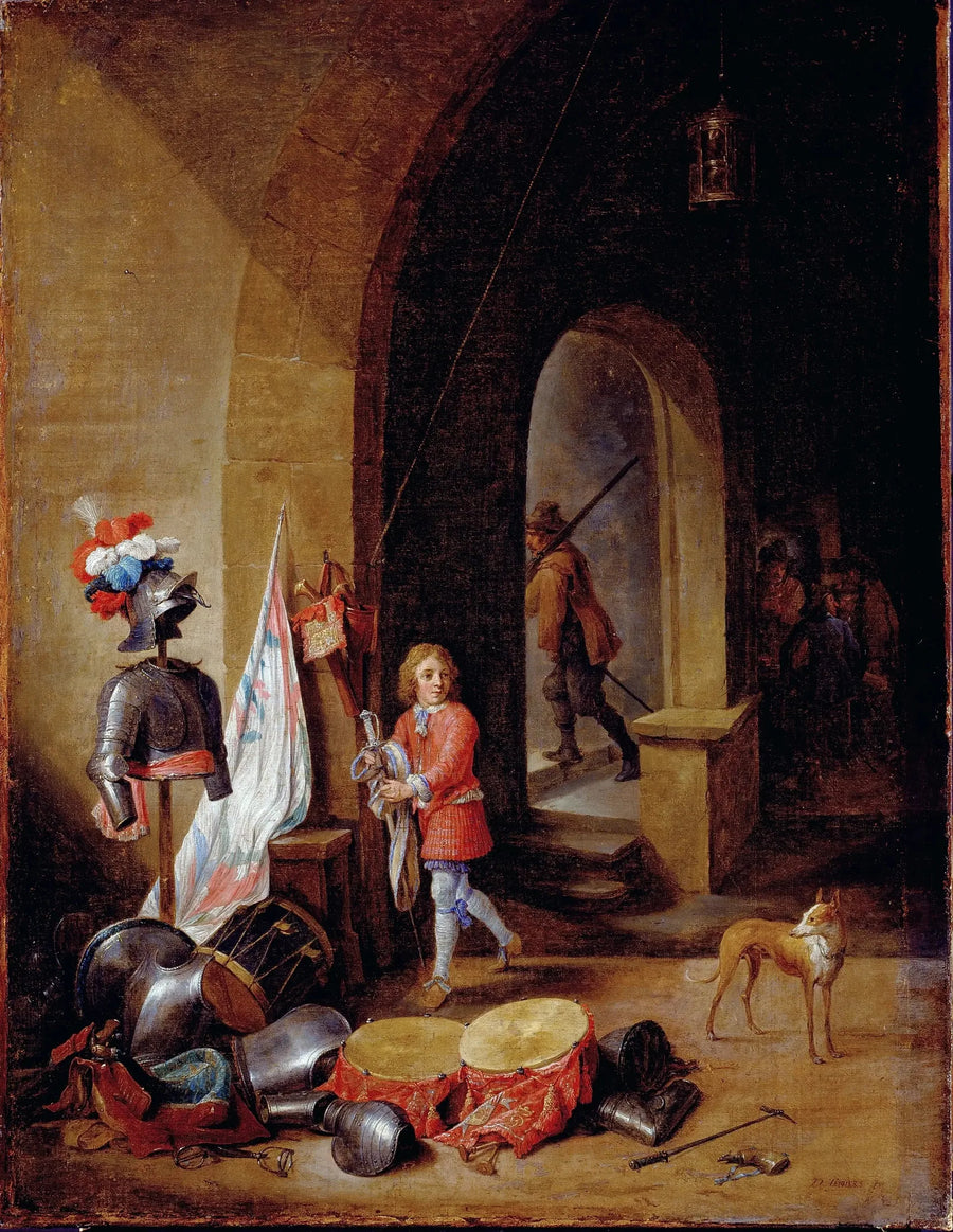 Una sala de guardia - David Teniers el Joven