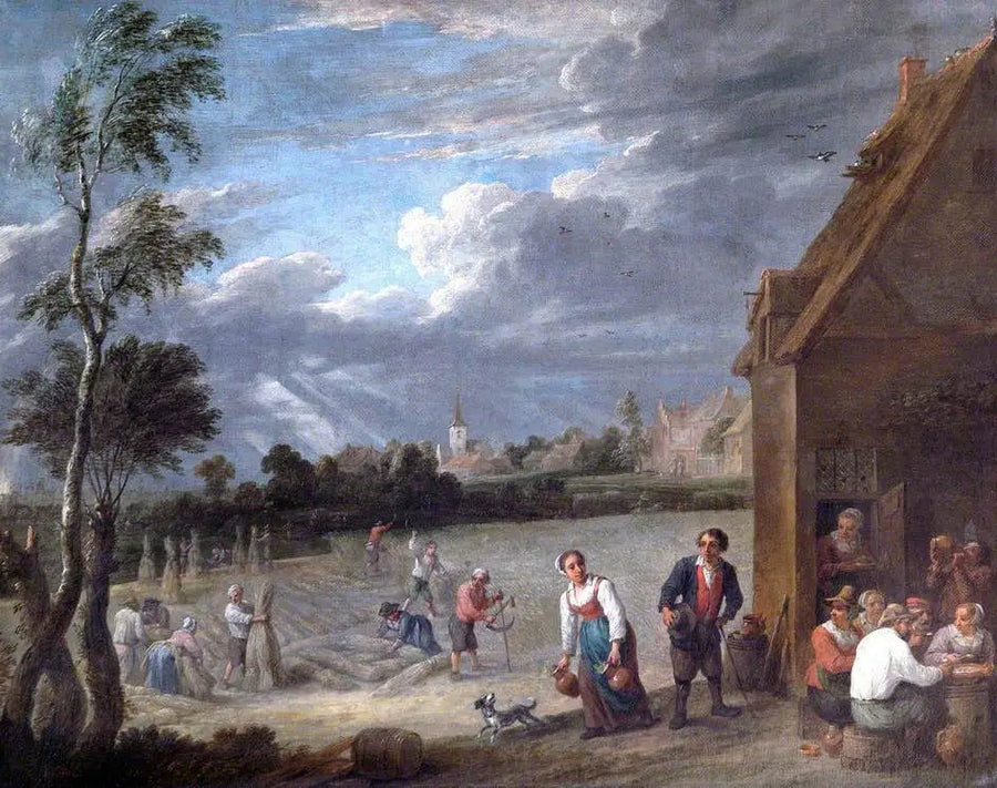 Una escena de cosecha - David Teniers el Joven
