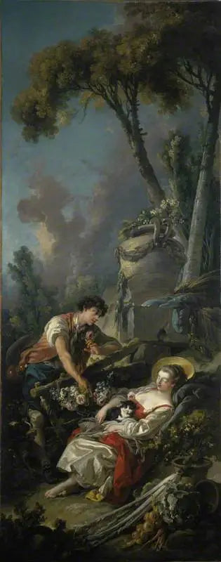 Una escena pastoral («La Jardinera Dormida») - François Boucher