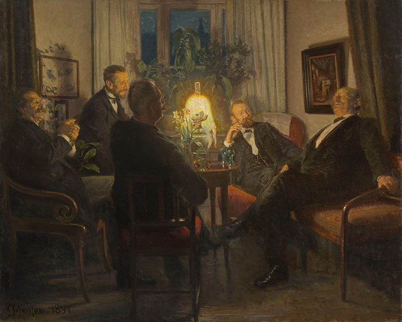 Una velada con amigos de visita - Viggo Johansen
