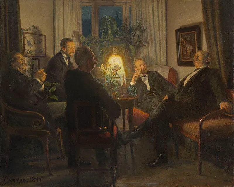 Una velada con amigos de visita - Viggo Johansen