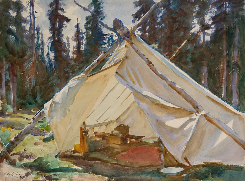 Una tienda en las Rocosas - John Singer Sargent