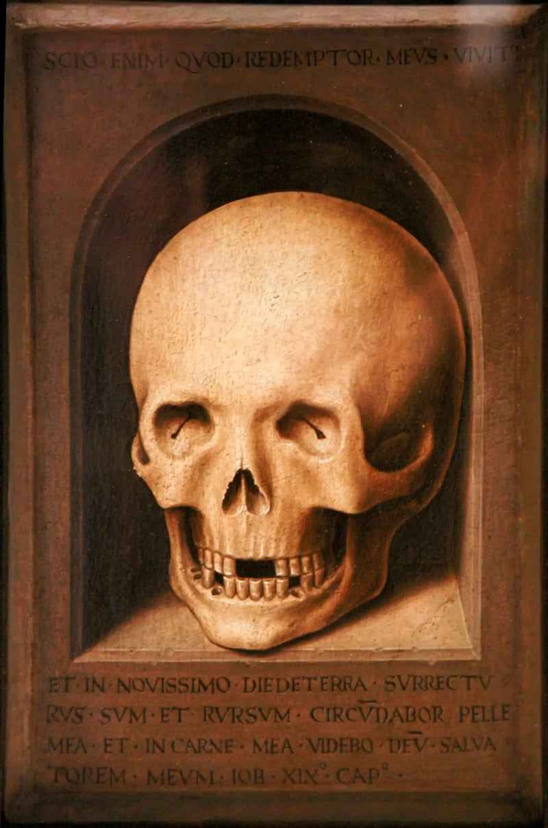 Una cabeza de muerto - Hans Memling