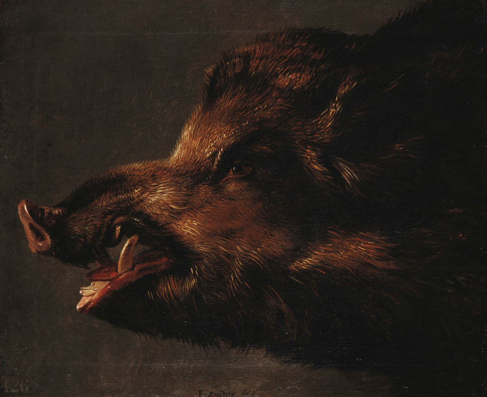 Une tête de sanglier - Frans Snyders image 1 copie de tableau peinte à la main