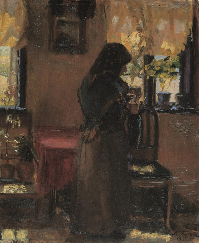 Una anciana en su habitación. - Anna Ancher