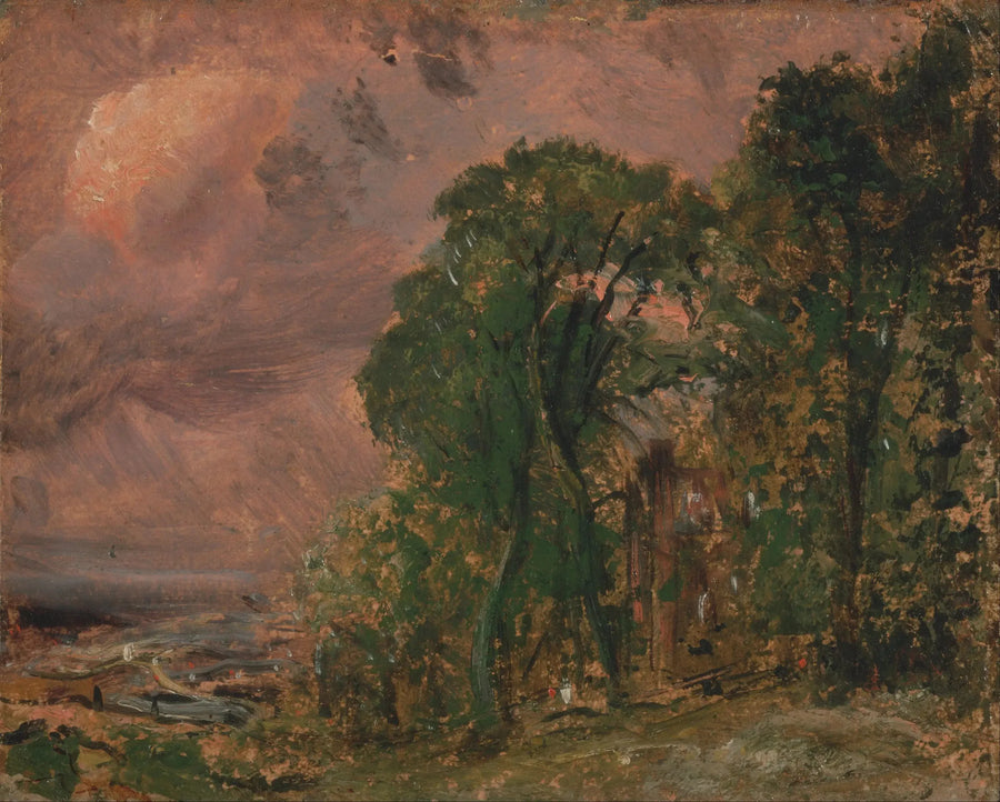 Una vista en Hampstead en tiempo tormentoso - John Constable