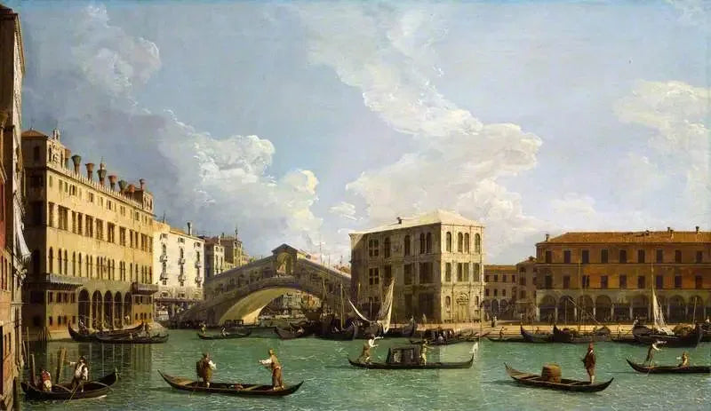 Una vista del Rialto, Venecia - Canaletto
