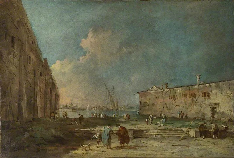 Una vista cerca de Venecia (?) - Francesco Guardi