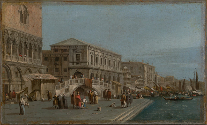 Una vista del Molo y la Riva degli Schiavoni en Venecia - Francesco Guardi