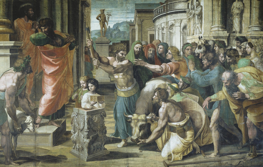 El sacrificio de Listra - Rafael Sanzio