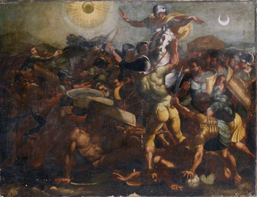 Josué ordenando al sol y a la luna que se detengan - Rafael Sanzio