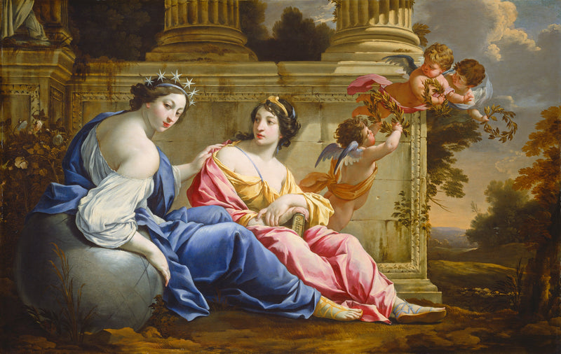 Urania y Calíope - Simon Vouet