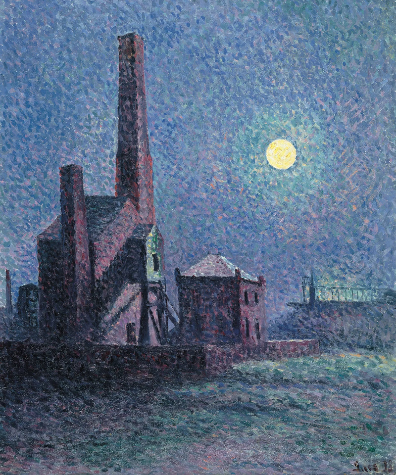 Fábrica a la luz de la luna - Maximilien Luce