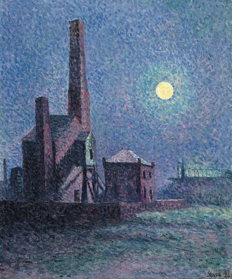 Fábrica a la luz de la luna - Maximilien Luce