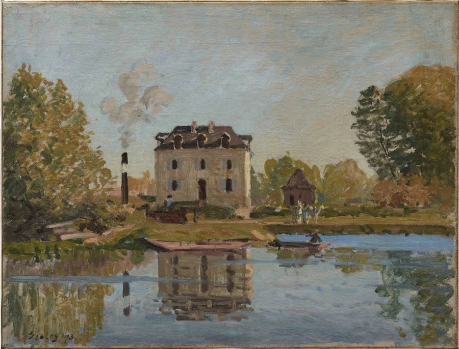 Fábrica a orillas del Sena, Bougival - Alfred Sisley