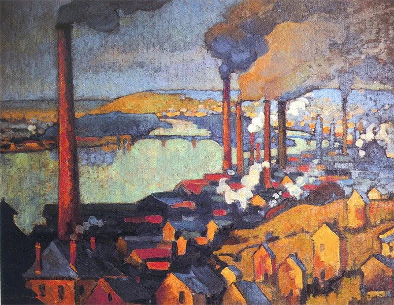 Fábricas en Eauplet - Robert Antoine Pinchon
