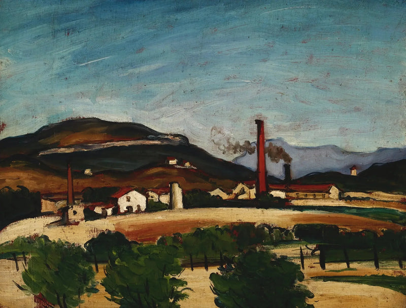Fábricas cerca del Mont de Cengle - Paul Cézanne