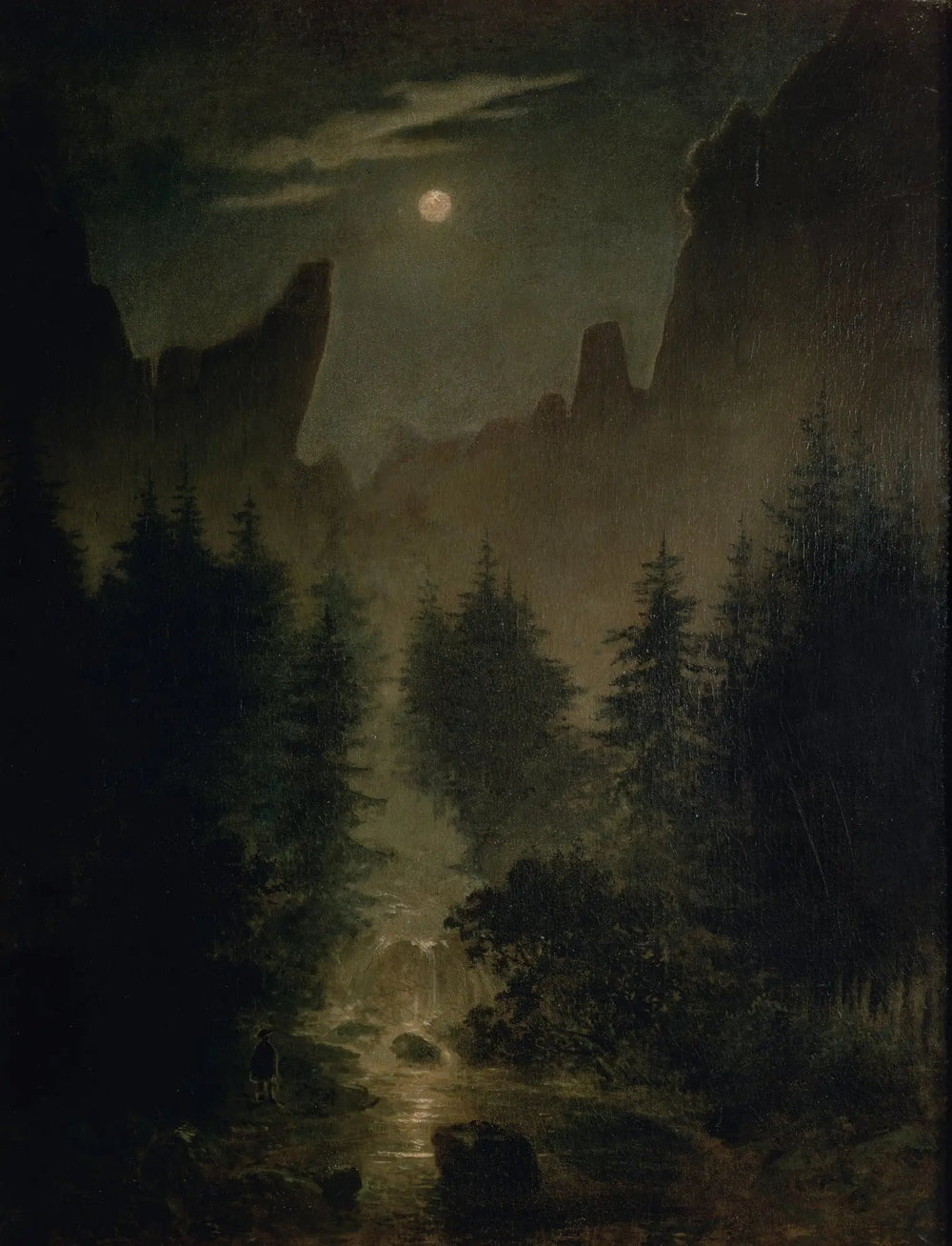 Uttenwalder Grund - Caspar David Friedrich image 1 reproduction d’œuvre d’art à l’huile