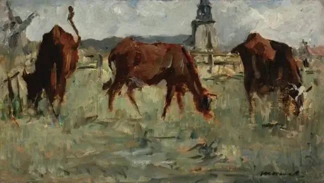 Vacas en pastoreo - Édouard Manet
