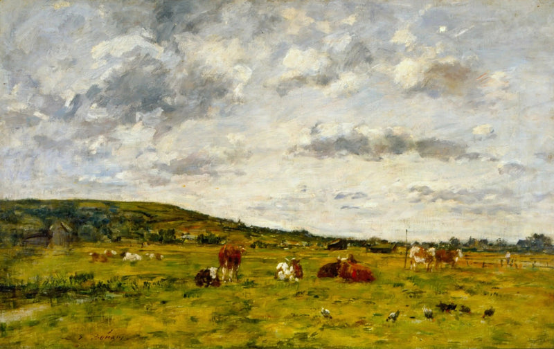 Vacas en pastoreo - Eugène Boudin