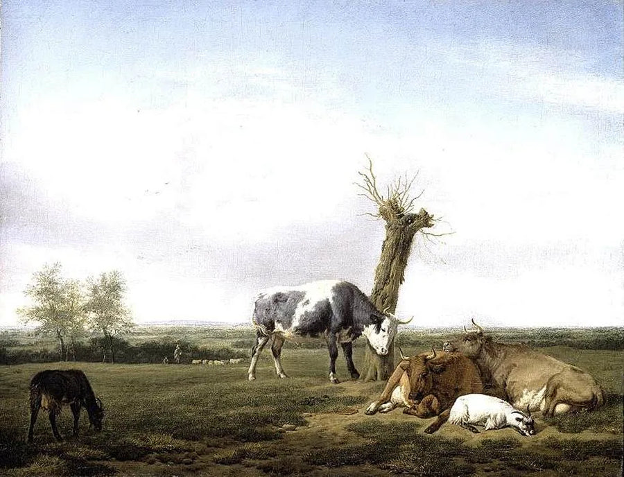 Vaches et chèvres dans un pré - Adriaen van de Velde