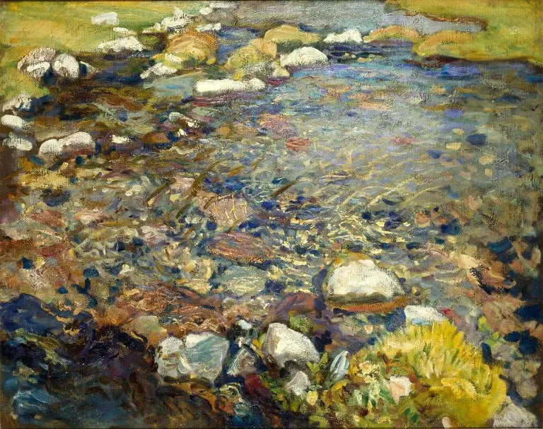 Valle de Aosta: un arroyo sobre rocas - John Singer Sargent