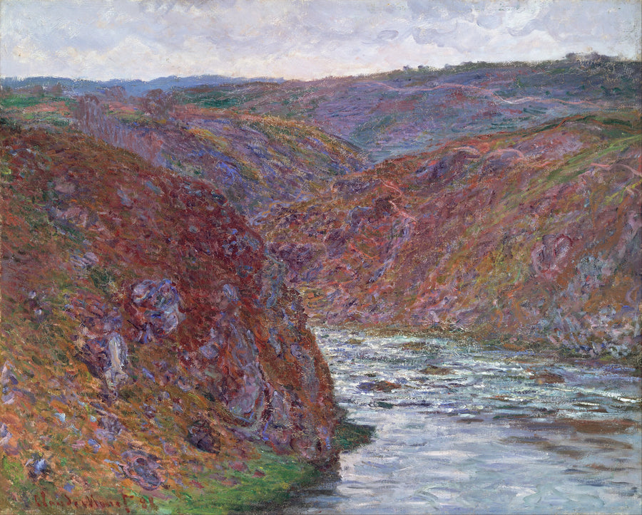 El valle de Creuse, día gris W1221 - Claude Monet