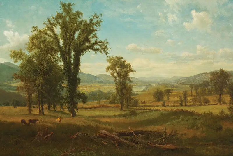 Valle del río Connecticut, Claremont, New Hampshire - Albert Bierstadt