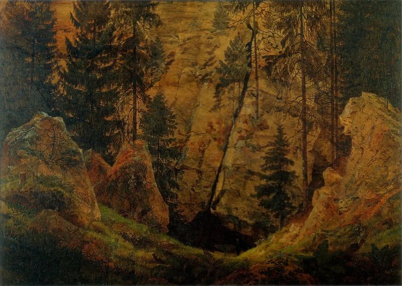 Valle rocosa - Caspar David Friedrich