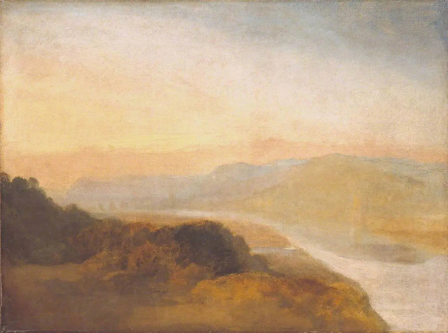 Valle con un Puente y Torre Lejanos - J. M. W. Turner