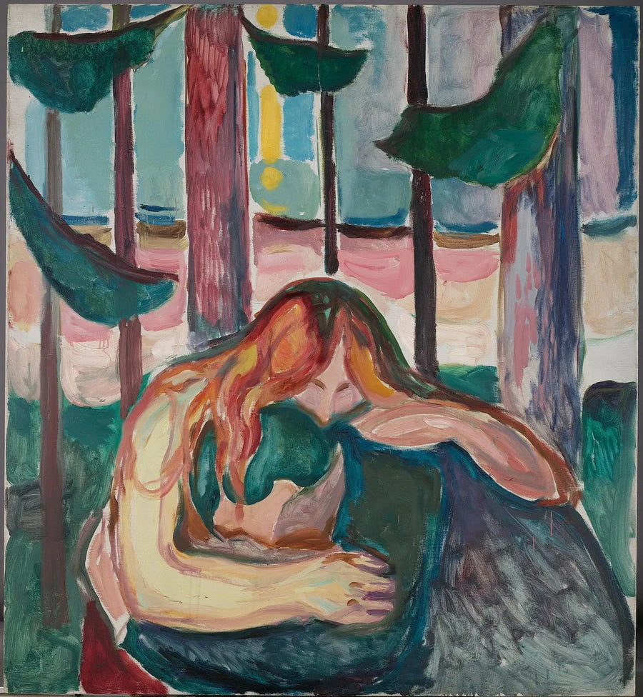 Vampiro en el bosque - Edvard Munch