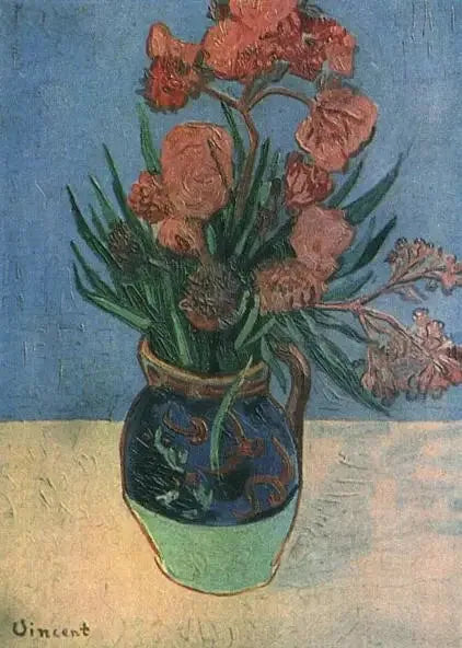 Jarrón con lauros rosados - Vincent van Gogh