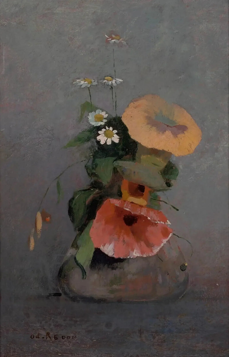 Jarrón con enredadera y manzanilla - Odilon Redon