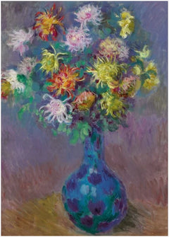 Jarrón de crisantemo W812 - Claude Monet