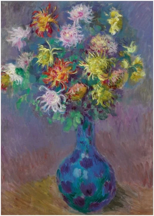 Jarrón de crisantemo W812 - Claude Monet