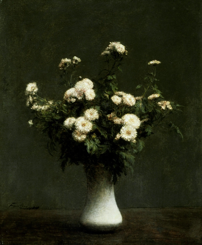 Jarrón de crisantemos - Henri Fantin-Latour
