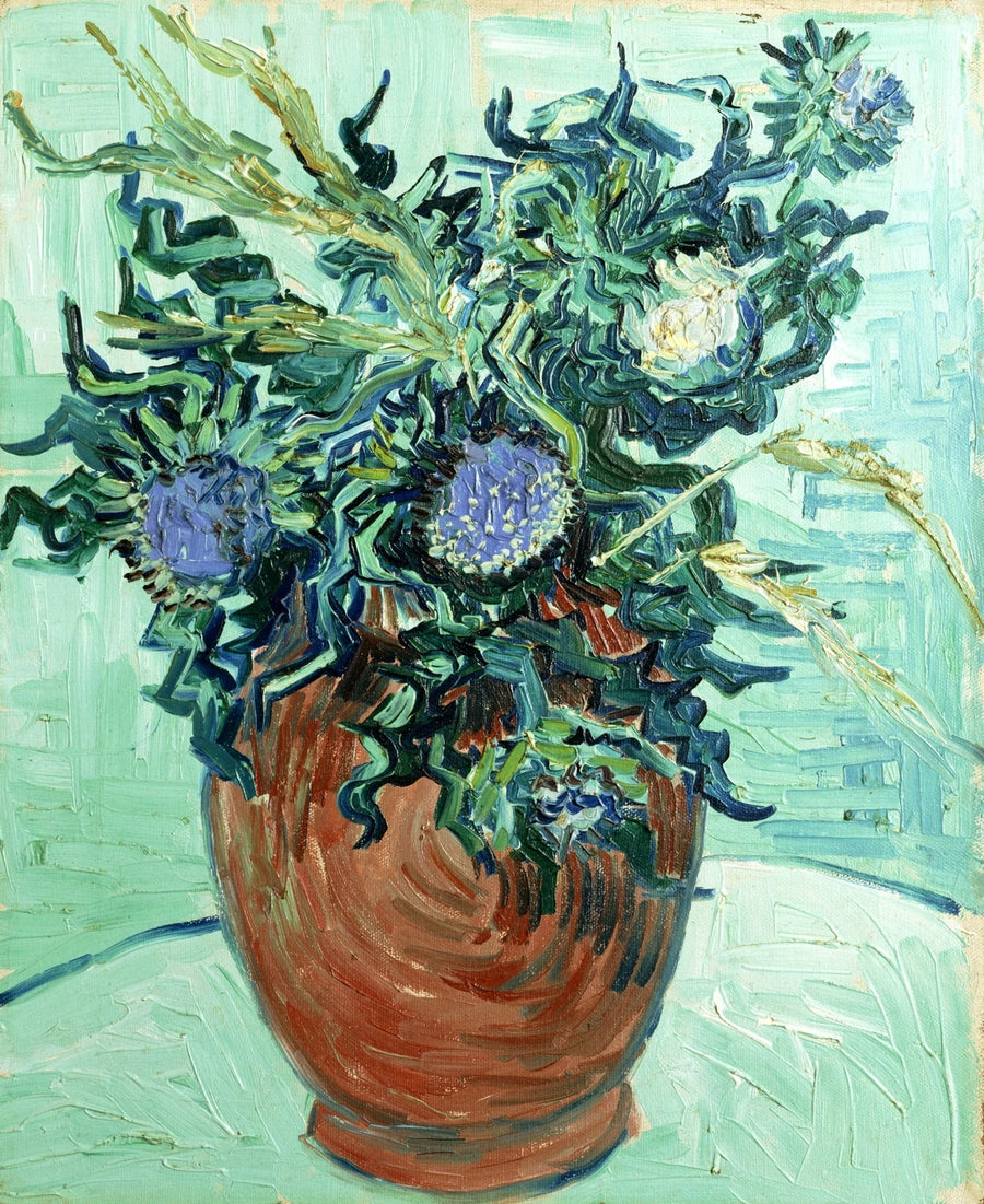 Jarrón con flores y cardos - Vincent van Gogh