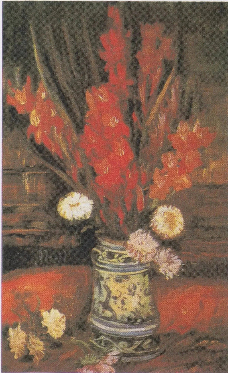 Jarrón con gladiolos rojos - Vincent van Gogh