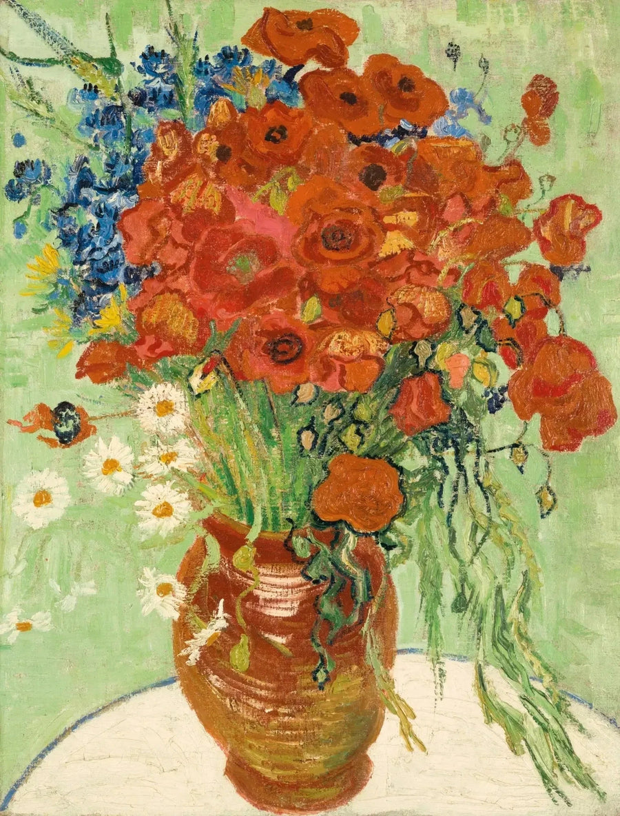 Jarrón con margaritas y amapolas - Vincent van Gogh