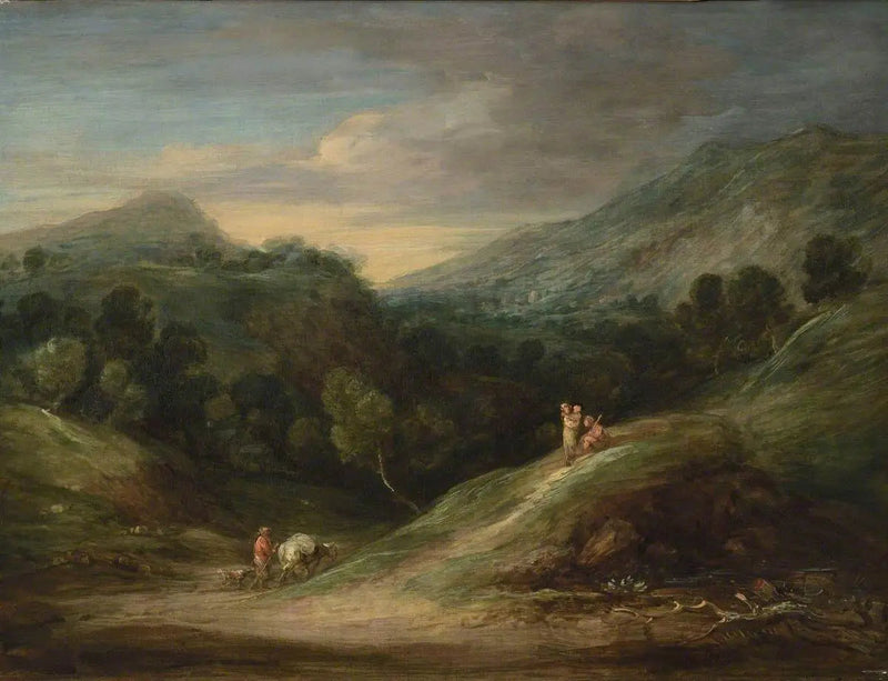 Amplio paisaje boscoso de tierras altas - Thomas Gainsborough
