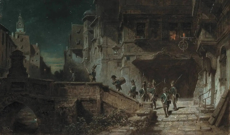 Vigilantes de la noche - Carl Spitzweg