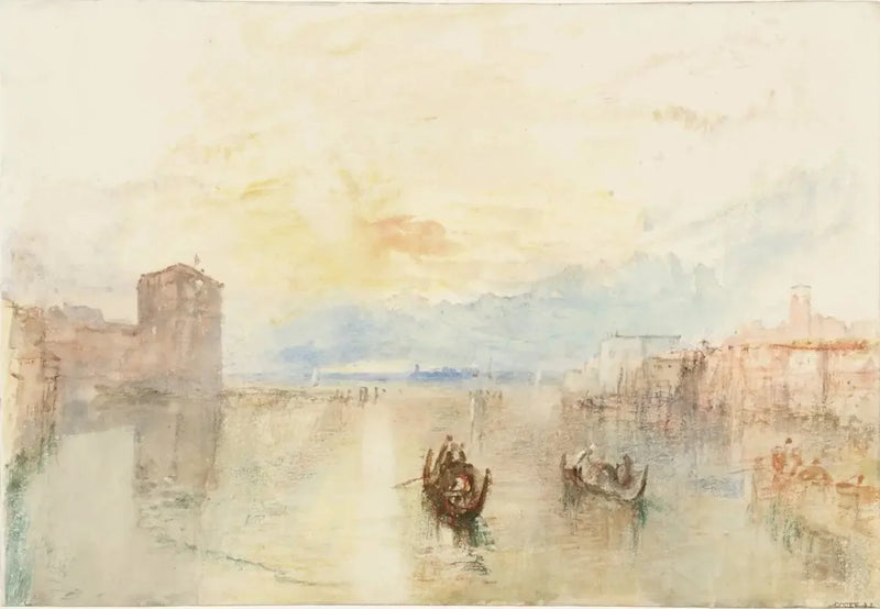 Venecia: El Canal de la Giudecca, Mirando Hacia Fusina al Atardecer - J. M. W. Turner