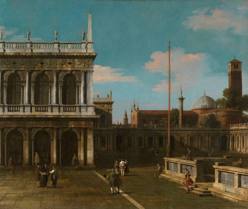 Venecia: capricho de la Piazzetta con la Librería - Canaletto