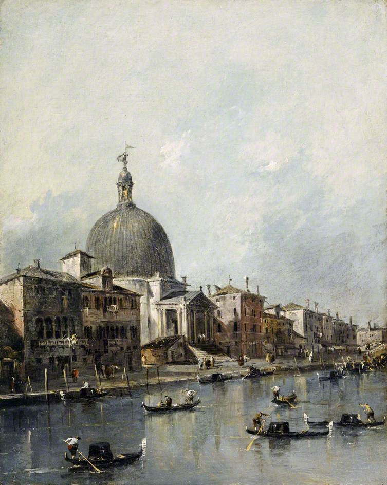 Venecia, la iglesia de San Simeone Piccolo en el Gran Canal - Francesco Guardi