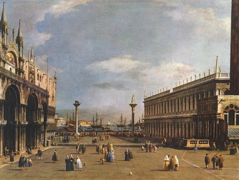 Venecia: la Piazzetta y la biblioteca de San Marco - Canaletto
