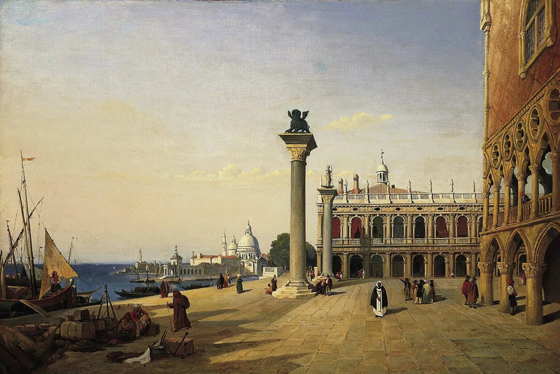 Venecia, la piazzetta - Jean-Baptiste Camille Corot